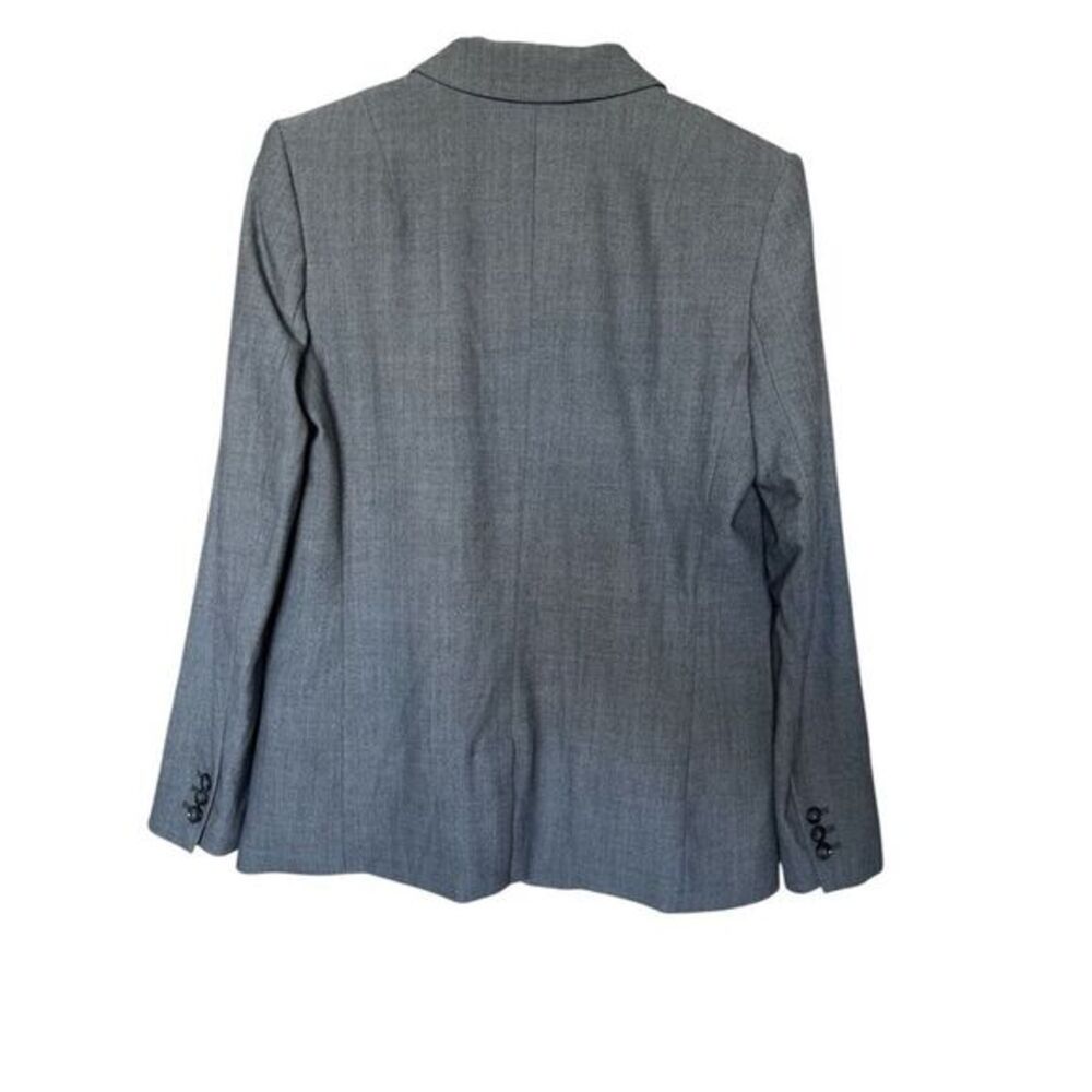Banana Republic Gray Preppy Wool Blend 1 Button Stretch Classic Blazer Women's 8 - Picture 3 of 3